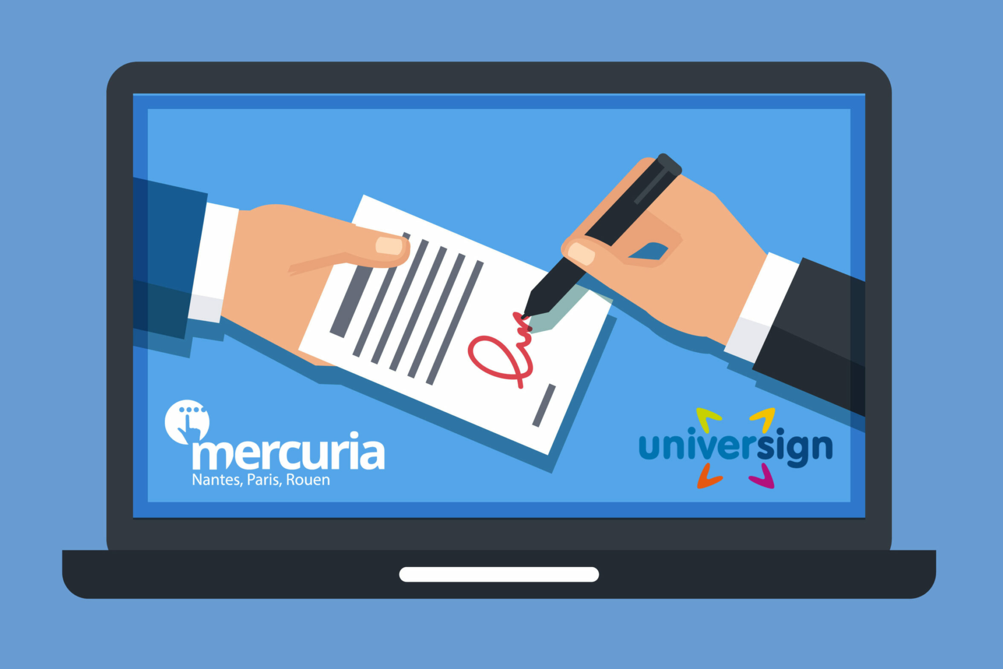 Signature electronique mercuria universign