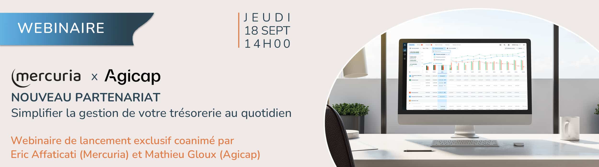 Mercuria x Agicap_ Partenariat_Bandeau Webinaire lancement Agicap_18 sept 2025