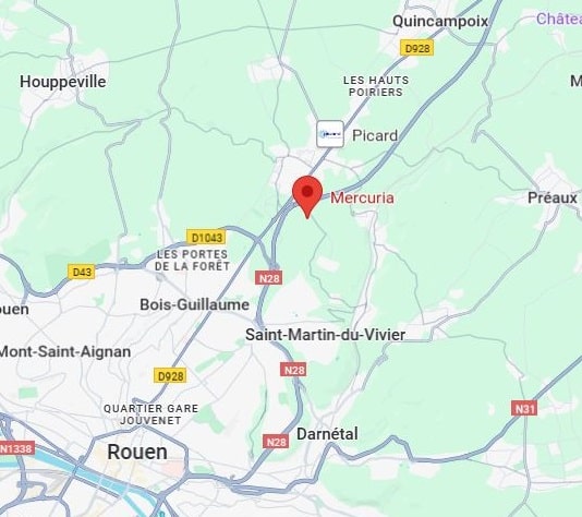 Mercuria Rouen plan acces 2025
